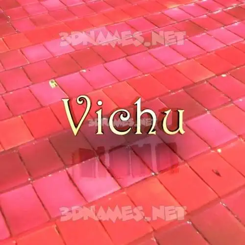vichu in Red Tiles style - 3D name wallpaper vichu in Red Tiles style - 3D name wallpaper