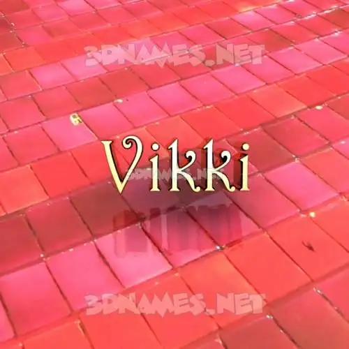 vikki in Red Tiles style - 3D name wallpaper vikki in Red Tiles style - 3D name wallpaper