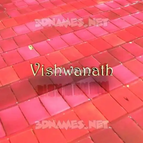 vishwanath in Red Tiles style - 3D name wallpaper