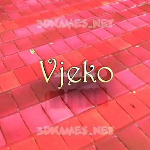 vjeko in Red Tiles style - 3D name wallpaper