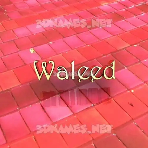 waleed in Red Tiles style - 3D name wallpaper waleed in Red Tiles style - 3D name wallpaper