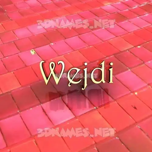wejdi in Red Tiles style - 3D name wallpaper wejdi in Red Tiles style - 3D name wallpaper