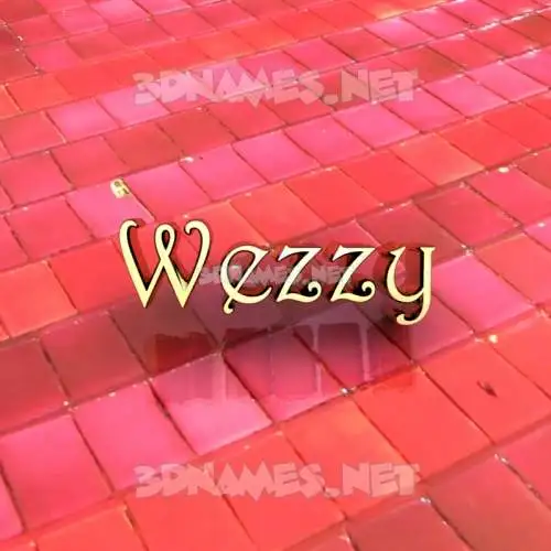 wezzy in Red Tiles style - 3D name wallpaper wezzy in Red Tiles style - 3D name wallpaper
