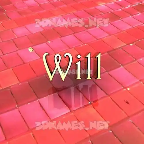 will in Red Tiles style - 3D name wallpaper will in Red Tiles style - 3D name wallpaper