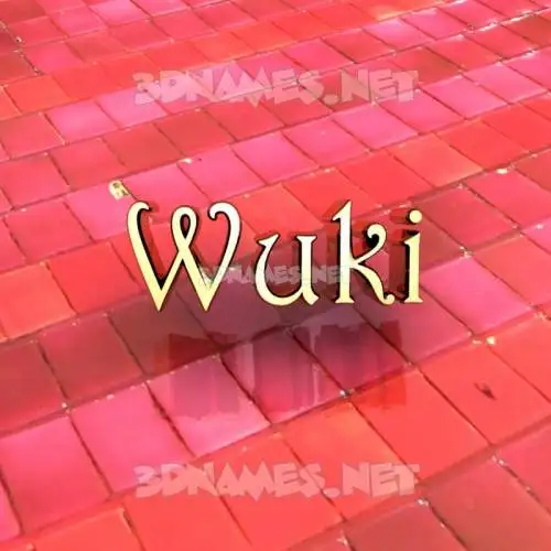 wuki in Red Tiles style - 3D name wallpaper wuki in Red Tiles style - 3D name wallpaper