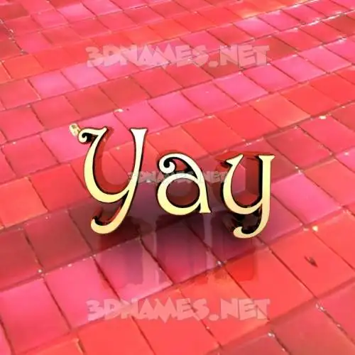 yay in Red Tiles style - 3D name wallpaper yay in Red Tiles style - 3D name wallpaper