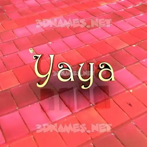 yaya in Red Tiles style - 3D name wallpaper yaya in Red Tiles style - 3D name wallpaper