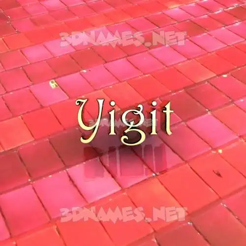yigit in Red Tiles style - 3D name wallpaper