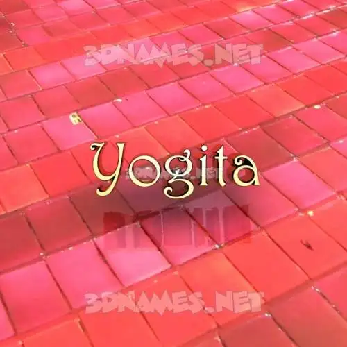 yogita in Red Tiles style - 3D name wallpaper