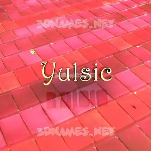 yulsic in Red Tiles style - 3D name wallpaper yulsic in Red Tiles style - 3D name wallpaper
