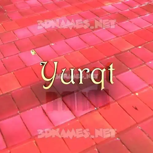yurqt in Red Tiles style - 3D name wallpaper yurqt in Red Tiles style - 3D name wallpaper