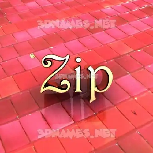 zip in Red Tiles style - 3D name wallpaper zip in Red Tiles style - 3D name wallpaper