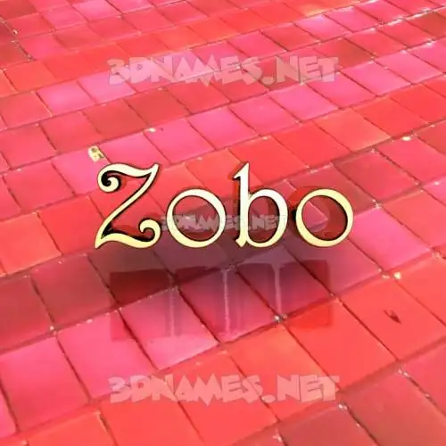 zobo in Red Tiles style - 3D name wallpaper zobo in Red Tiles style - 3D name wallpaper