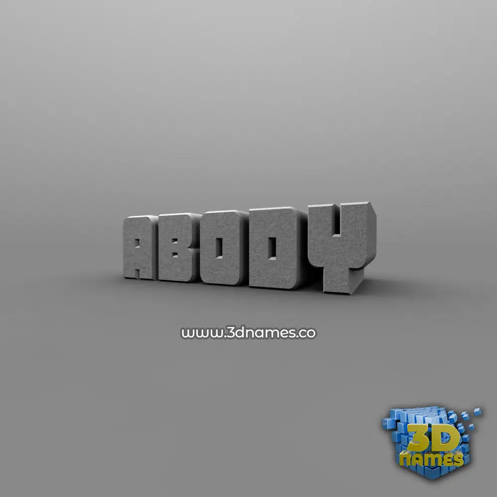abody in Solid Grey style - 3D name wallpaper