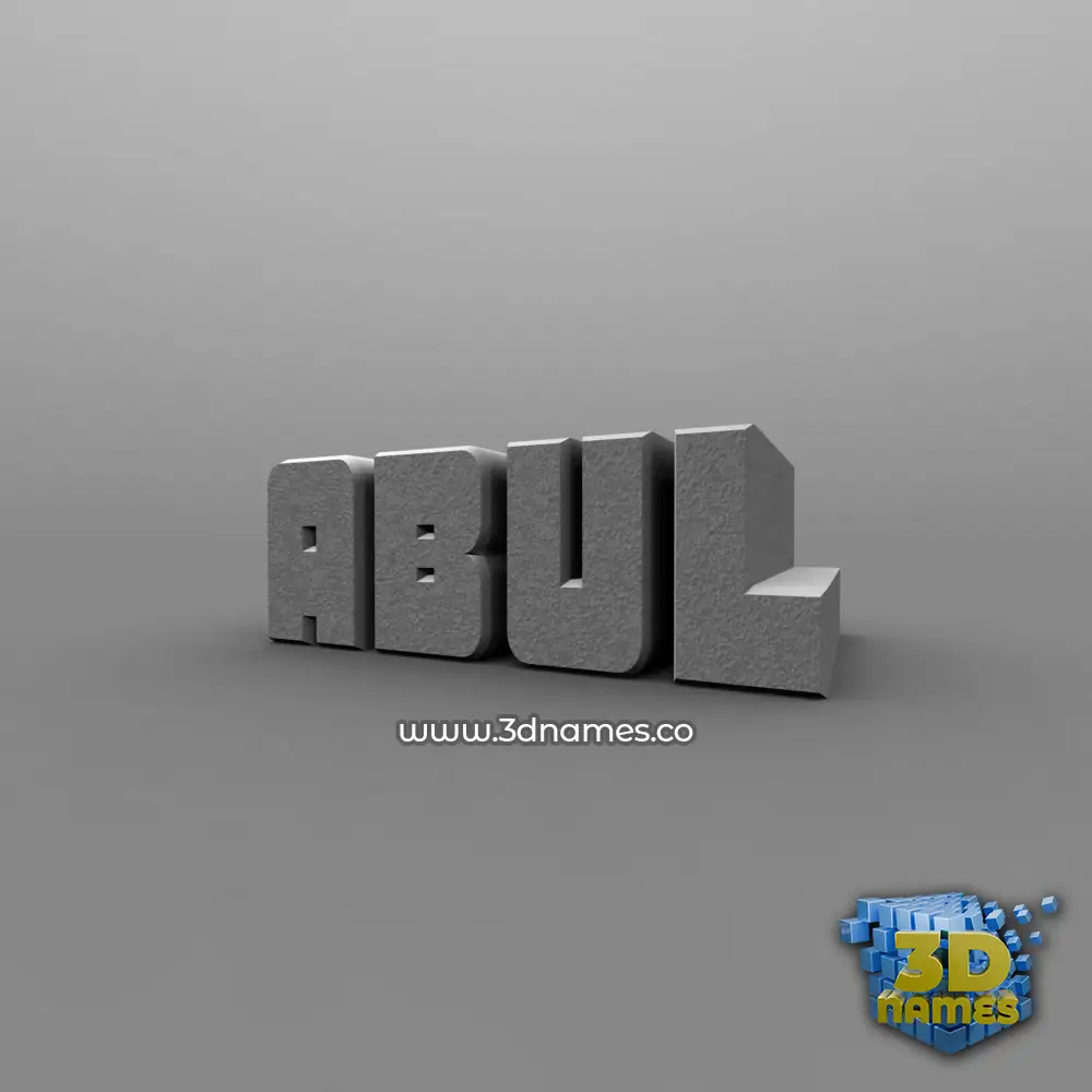 abul in Solid Grey style - 3D name wallpaper abul in Solid Grey style - 3D name wallpaper