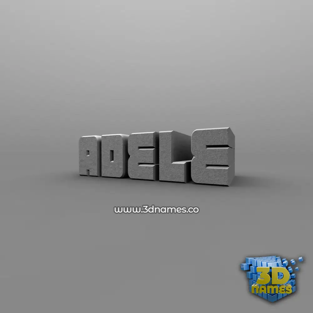 adele in Solid Grey style - 3D name wallpaper