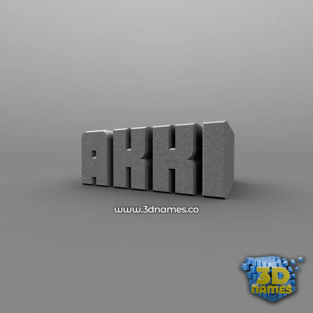 akki in Solid Grey style - 3D name wallpaper