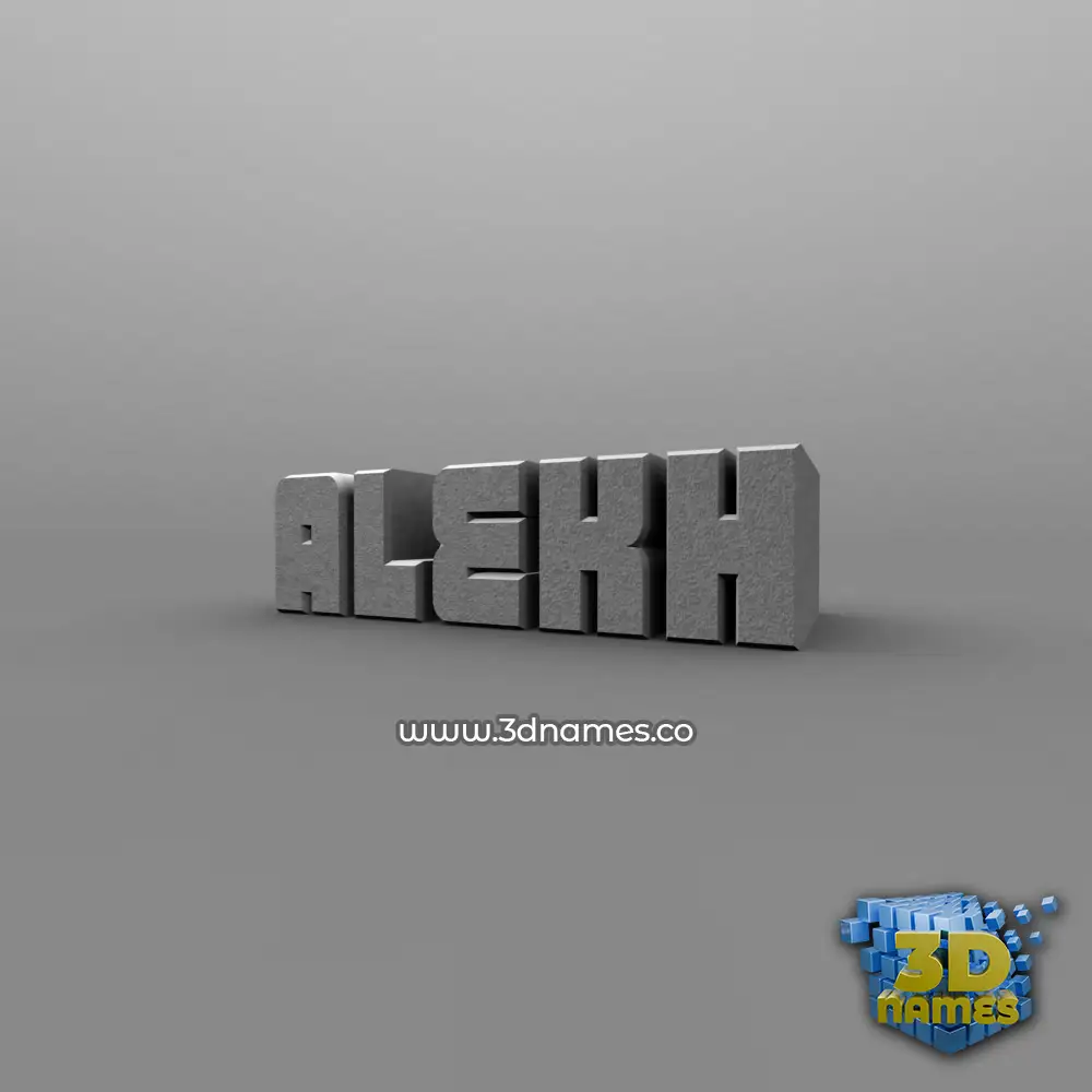 alekh in Solid Grey style - 3D name wallpaper