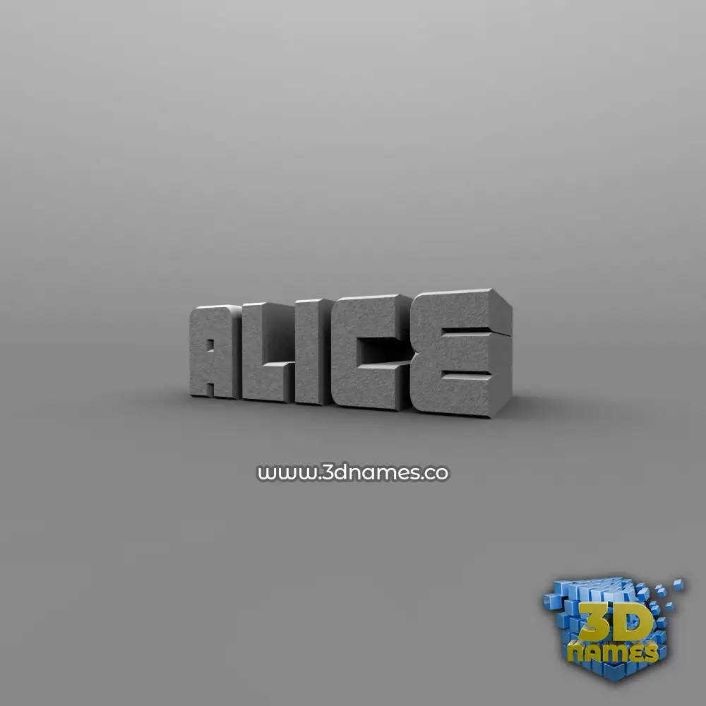 alice in Solid Grey style - 3D name wallpaper alice in Solid Grey style - 3D name wallpaper