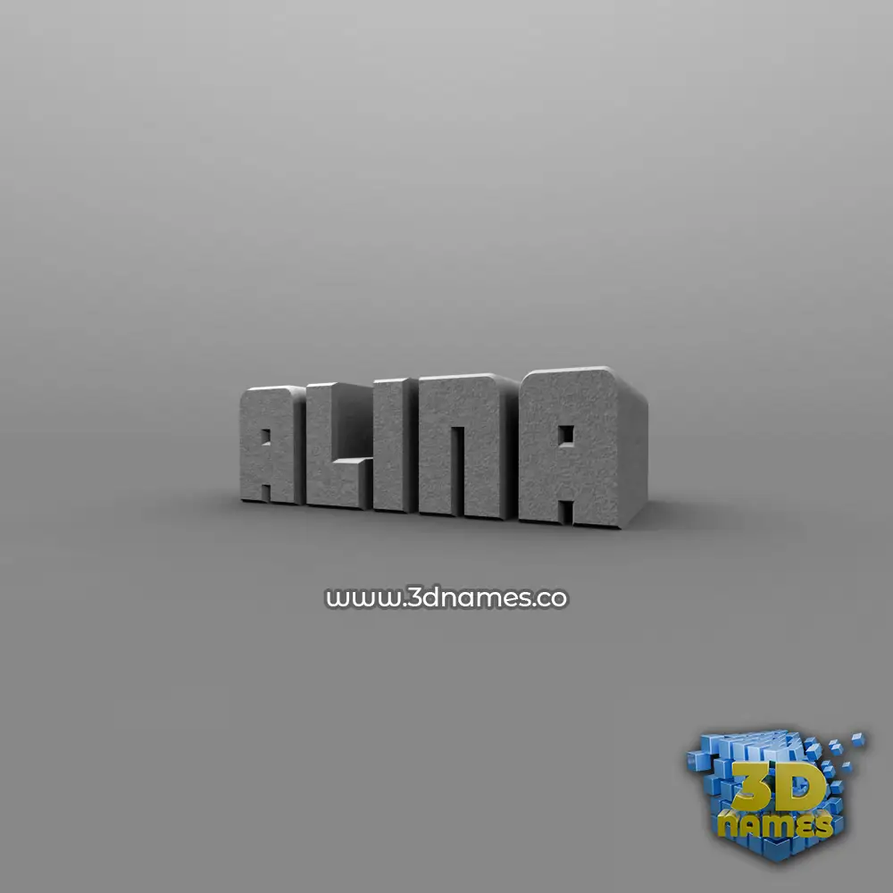 alina in Solid Grey style - 3D name wallpaper alina in Solid Grey style - 3D name wallpaper
