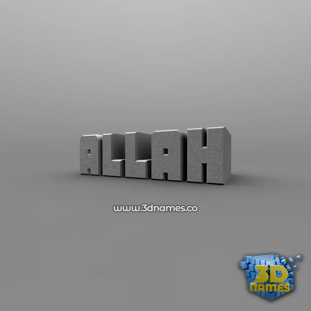 allah in Solid Grey style - 3D name wallpaper allah in Solid Grey style - 3D name wallpaper