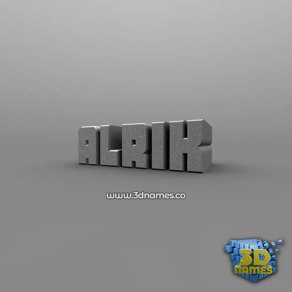 alrik in Solid Grey style - 3D name wallpaper