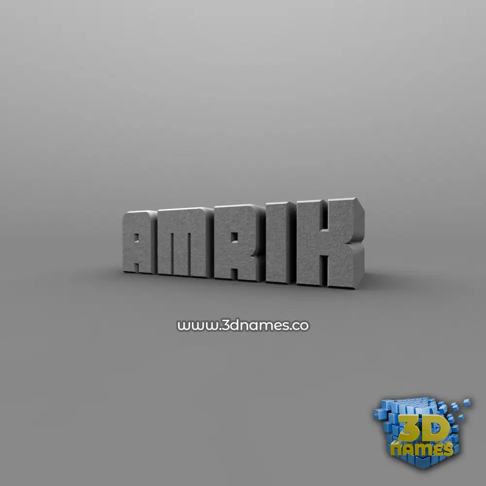 amrik in Solid Grey style - 3D name wallpaper
