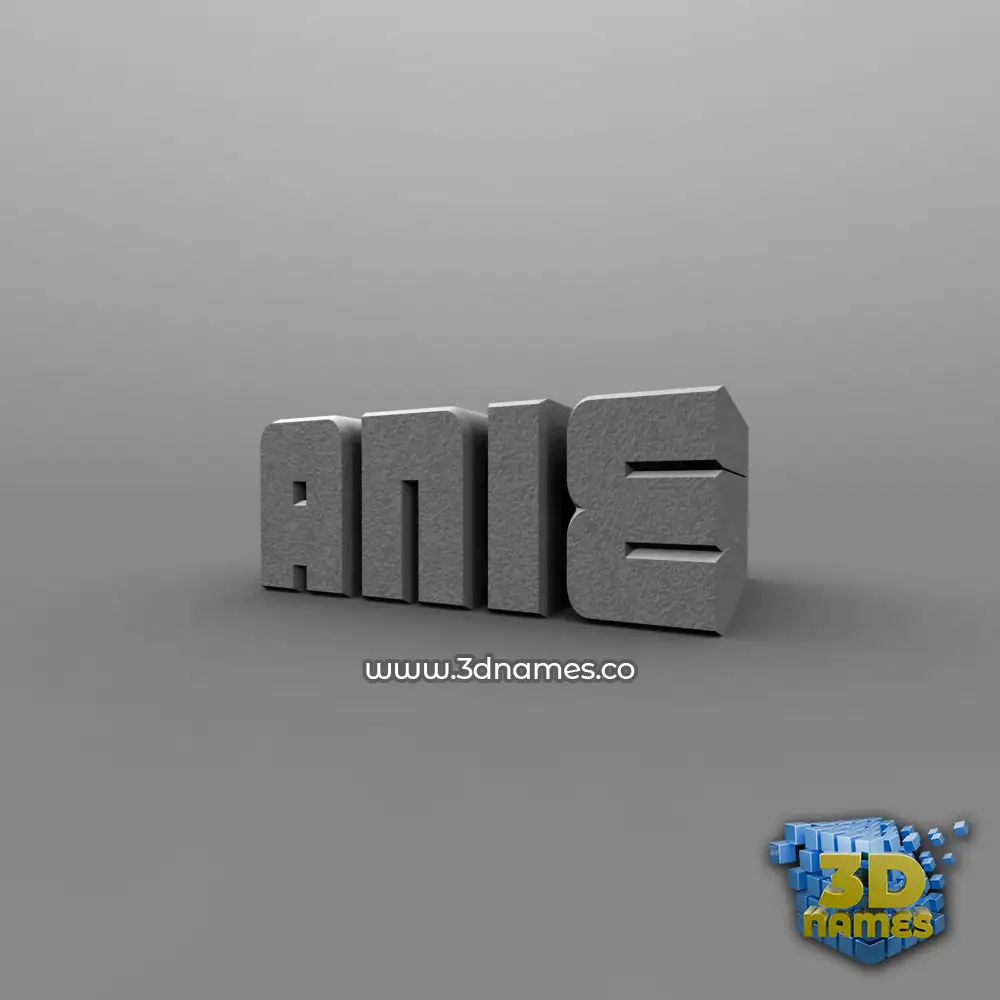 anie in Solid Grey style - 3D name wallpaper