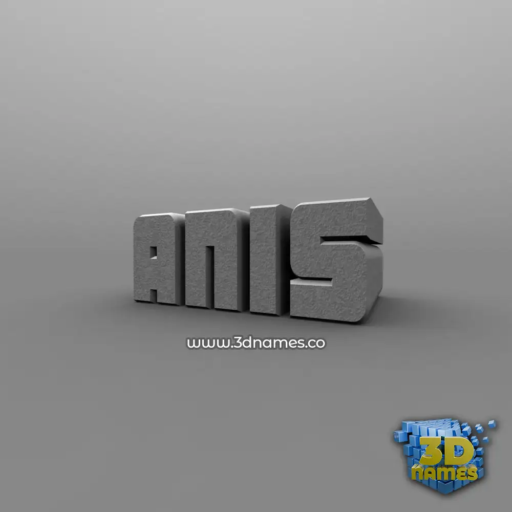 anis in Solid Grey style - 3D name wallpaper