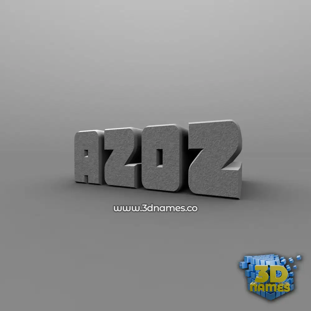 azoz in Solid Grey style - 3D name wallpaper azoz in Solid Grey style - 3D name wallpaper