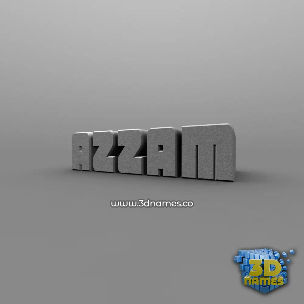 azzam in Solid Grey style - 3D name wallpaper azzam in Solid Grey style - 3D name wallpaper
