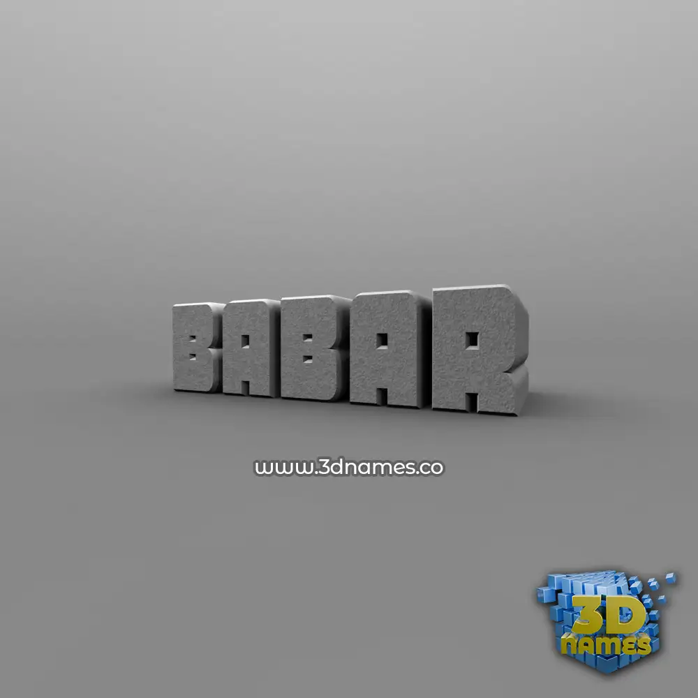 babar in Solid Grey style - 3D name wallpaper babar in Solid Grey style - 3D name wallpaper