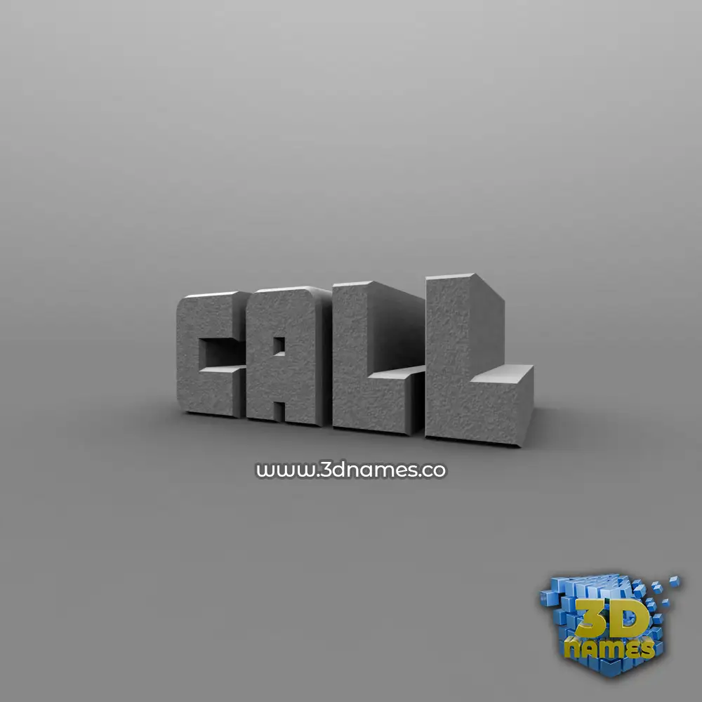 call in Solid Grey style - 3D name wallpaper call in Solid Grey style - 3D name wallpaper