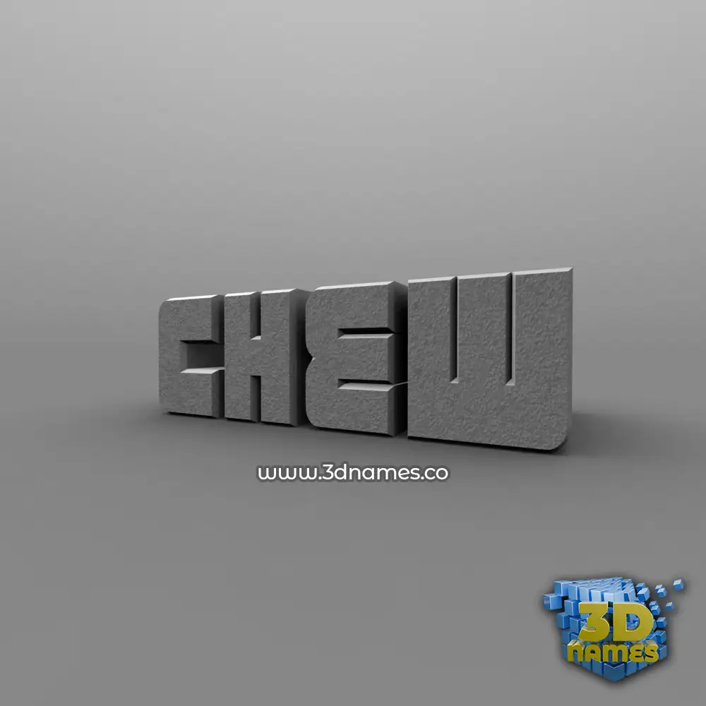 chew in Solid Grey style - 3D name wallpaper chew in Solid Grey style - 3D name wallpaper