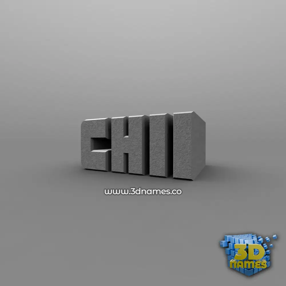 chii in Solid Grey style - 3D name wallpaper