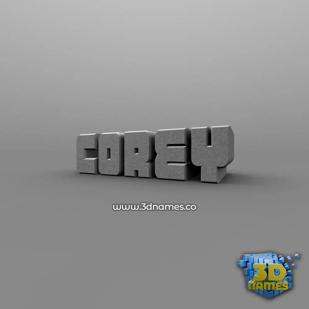 corey in Solid Grey style - 3D name wallpaper