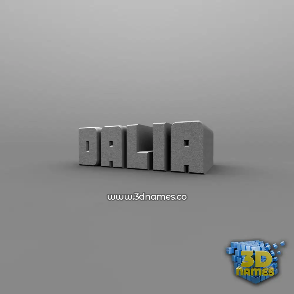 dalia in Solid Grey style - 3D name wallpaper
