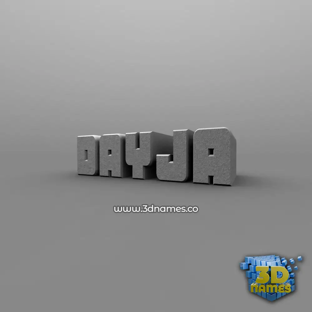 dayja in Solid Grey style - 3D name wallpaper dayja in Solid Grey style - 3D name wallpaper