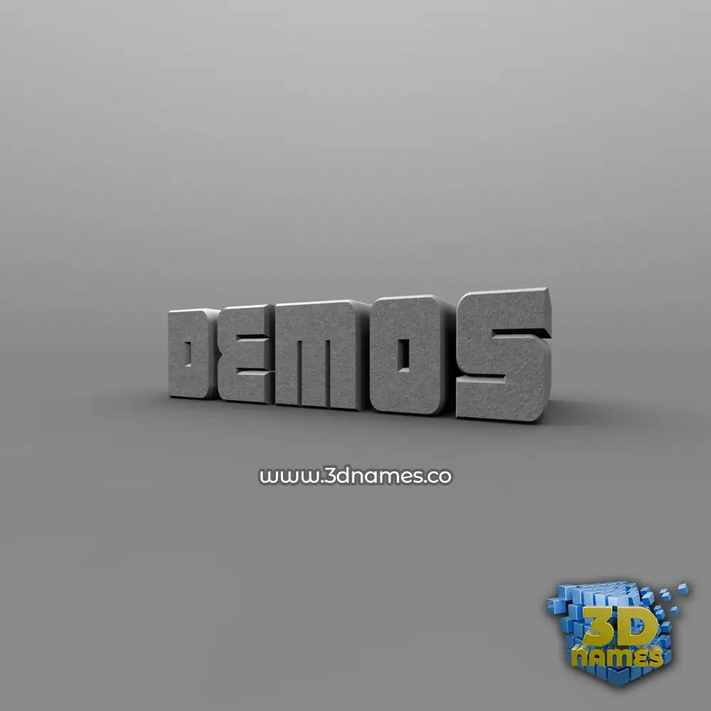 demos in Solid Grey style - 3D name wallpaper