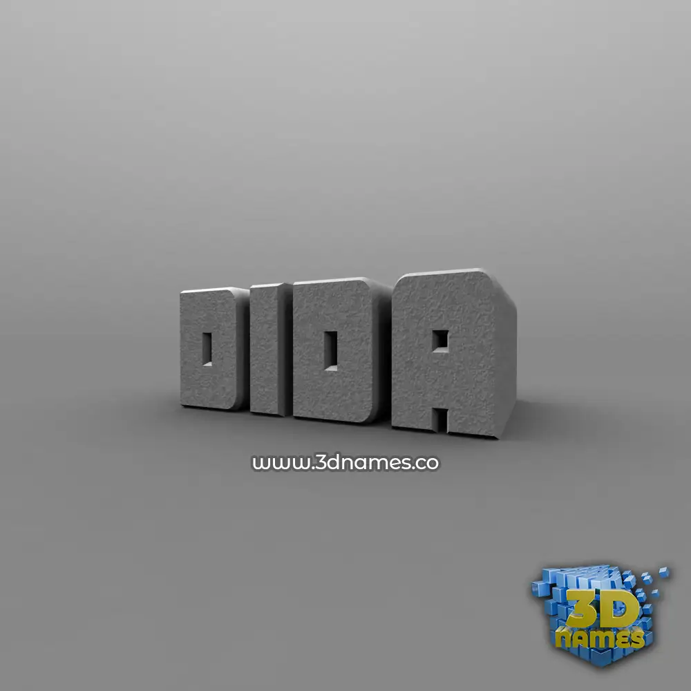 dida in Solid Grey style - 3D name wallpaper