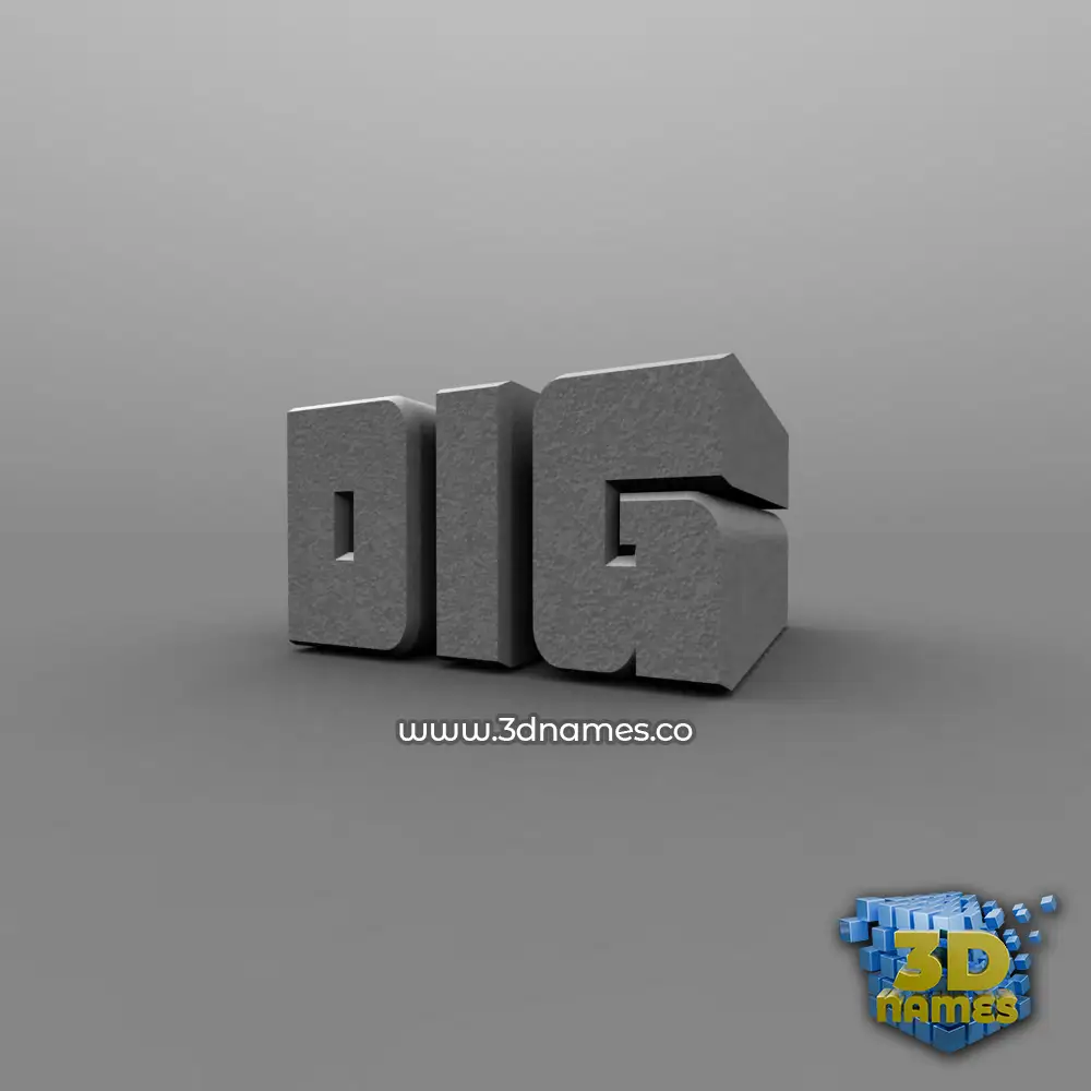 dig in Solid Grey style - 3D name wallpaper dig in Solid Grey style - 3D name wallpaper
