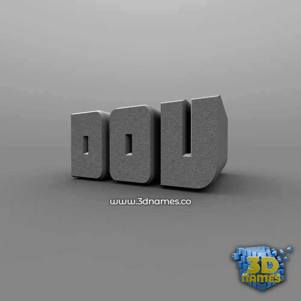 dov in Solid Grey style - 3D name wallpaper