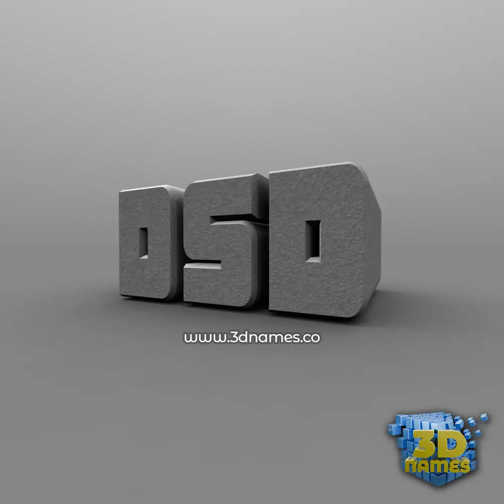 dsd in Solid Grey style - 3D name wallpaper