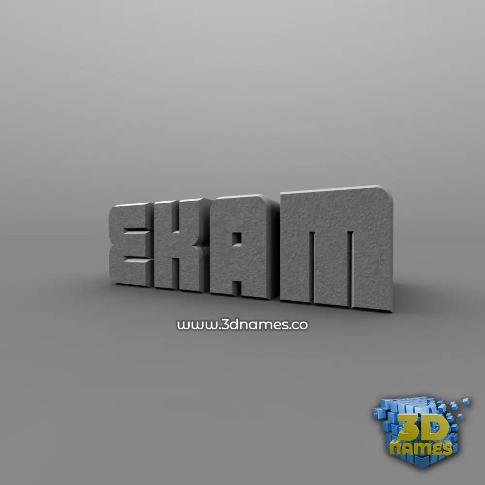 ekam in Solid Grey style - 3D name wallpaper