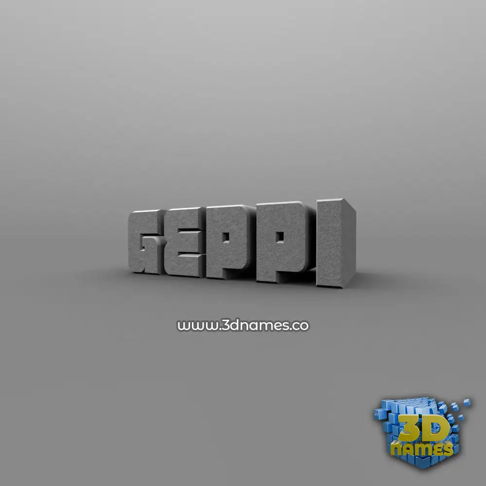 geppi in Solid Grey style - 3D name wallpaper geppi in Solid Grey style - 3D name wallpaper