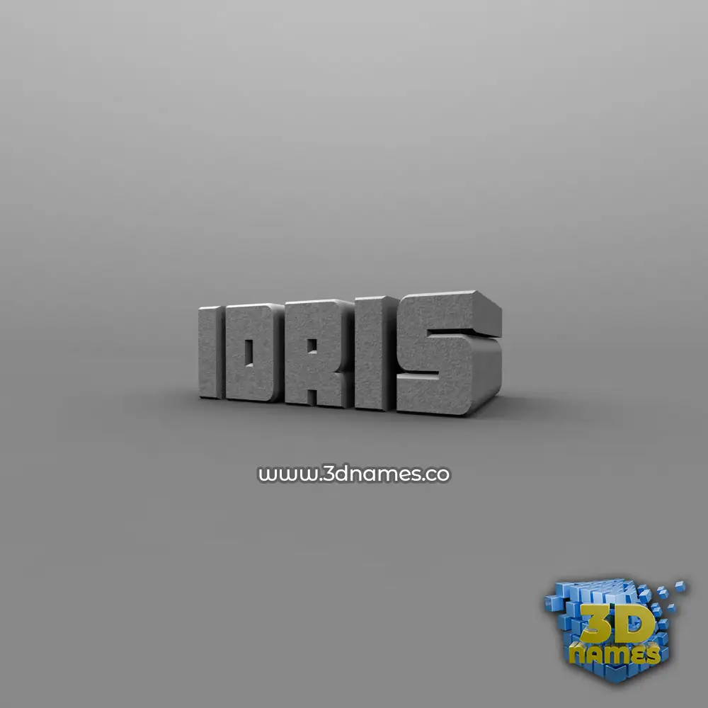 idris in Solid Grey style - 3D name wallpaper