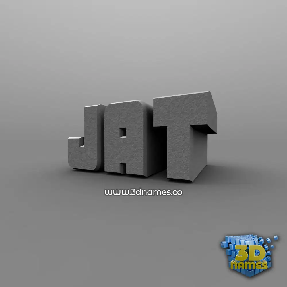 jat in Solid Grey style - 3D name wallpaper