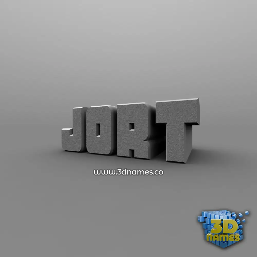 jort in Solid Grey style - 3D name wallpaper