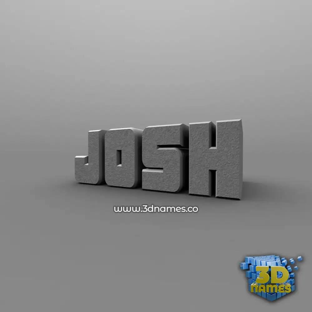 josh in Solid Grey style - 3D name wallpaper