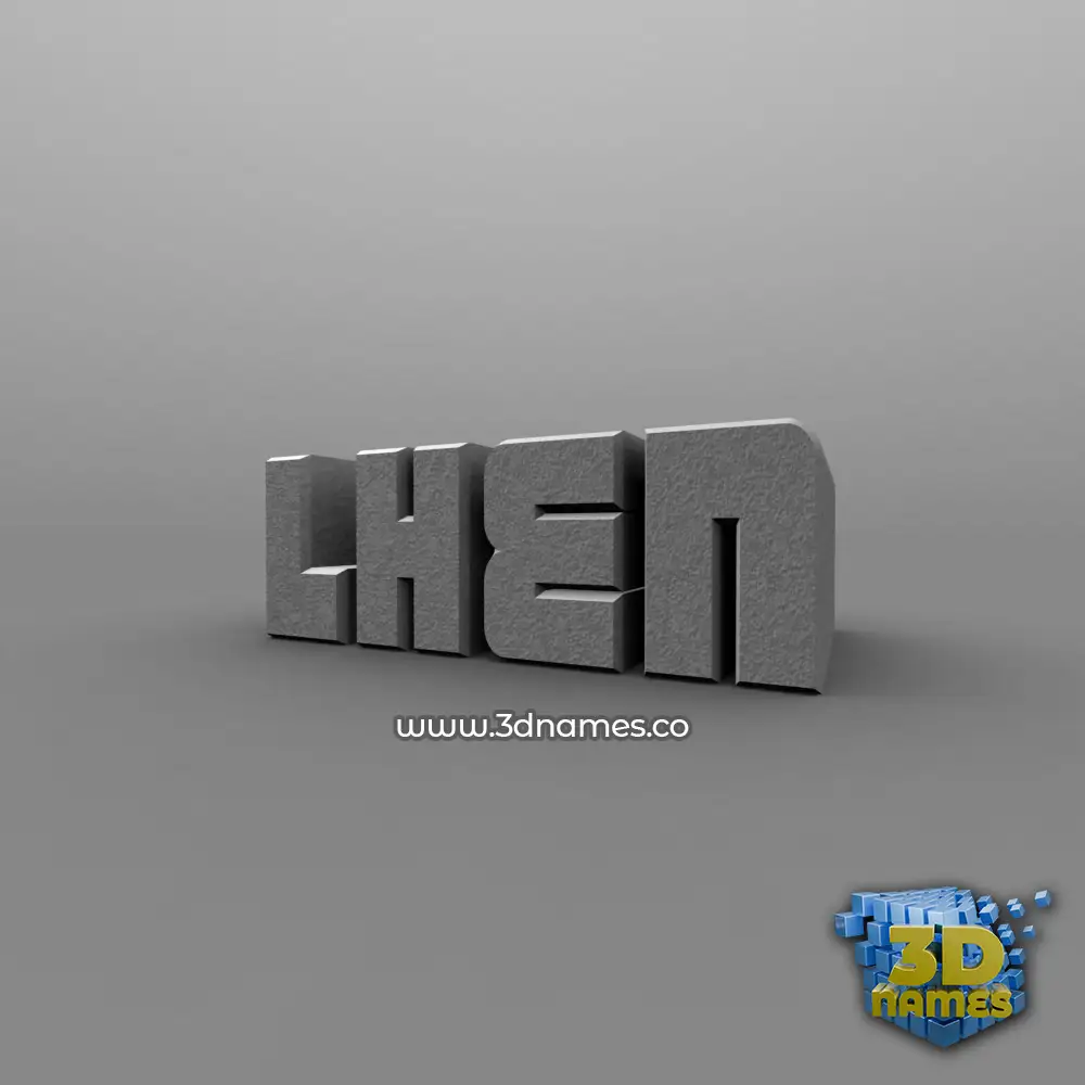 lhen in Solid Grey style - 3D name wallpaper